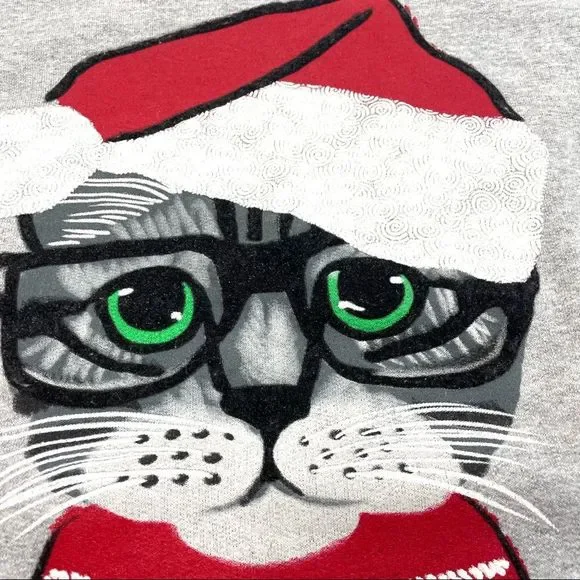 Santa Cat Ugly Christmas Sweater - Picture 5 of 8